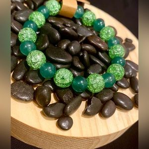 Zodiac- The Giggly Gemini Glass beads 7.5 inches